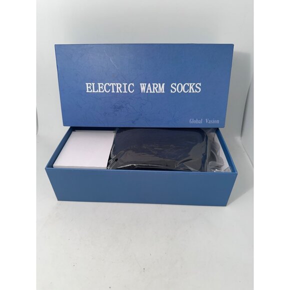 Electric Warm Heated Socks Rechargeable Battery Black Sz M - Picture 2 of 10